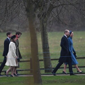 Kate Middleton et le prince William ont retrouvé la reine Elizabeth II pour une messe à Sandringham, le 6 janvier 2019.