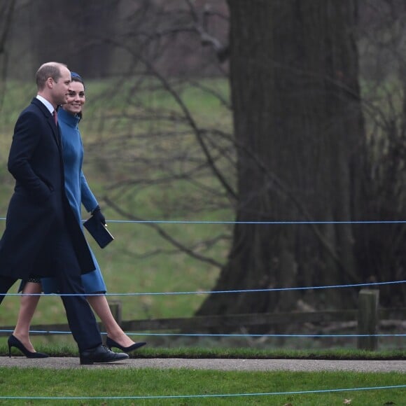 Kate Middleton et le prince William ont retrouvé la reine Elizabeth II pour une messe à Sandringham, le 6 janvier 2019.