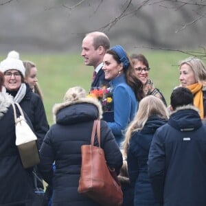 Kate Middleton et le prince William ont retrouvé la reine Elizabeth II pour une messe à Sandringham, le 6 janvier 2019.