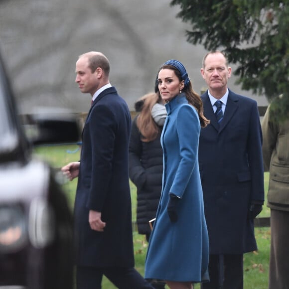 Kate Middleton et le prince William ont retrouvé la reine Elizabeth II pour une messe à Sandringham, le 6 janvier 2019.