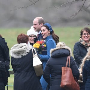 Kate Middleton et le prince William ont retrouvé la reine Elizabeth II pour une messe à Sandringham, le 6 janvier 2019.