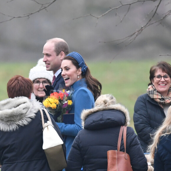 Kate Middleton et le prince William ont retrouvé la reine Elizabeth II pour une messe à Sandringham, le 6 janvier 2019.