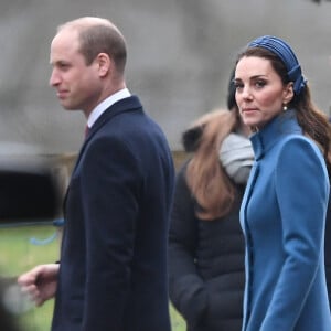 Kate Middleton et le prince William ont retrouvé la reine Elizabeth II pour une messe à Sandringham, le 6 janvier 2019.