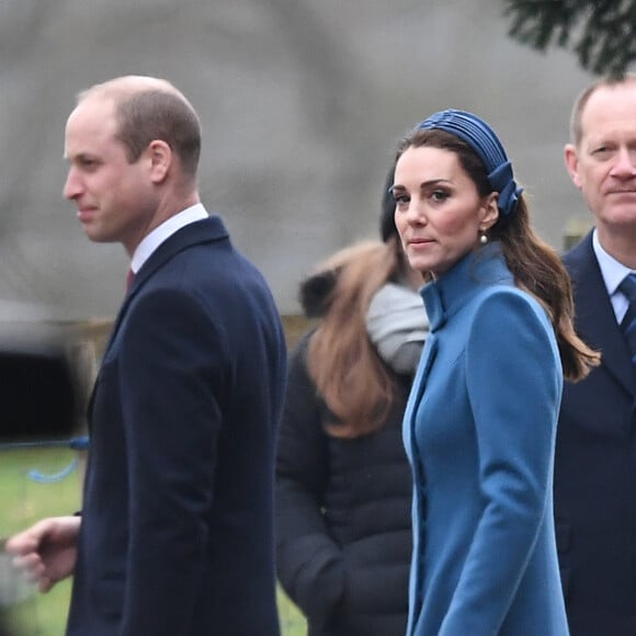 Kate Middleton et le prince William ont retrouvé la reine Elizabeth II pour une messe à Sandringham, le 6 janvier 2019.