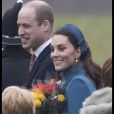Kate Middleton et le prince William ont retrouvé la reine Elizabeth II pour une messe à Sandringham, le 6 janvier 2019.