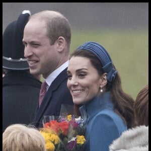 Kate Middleton et le prince William ont retrouvé la reine Elizabeth II pour une messe à Sandringham, le 6 janvier 2019.