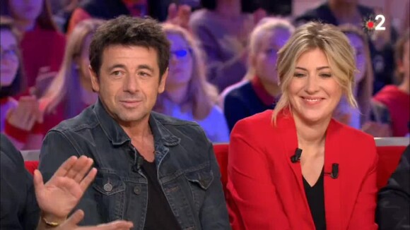 Patrick Bruel et Amanda Sthers dans "Vivement dimanche" sur France 2, le 6 janvier 2019.