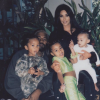 Kim Kardashian, Kanye West et leurs trois enfants : North, Saint et la petite dernière, Chicago (née en janvier 2018).