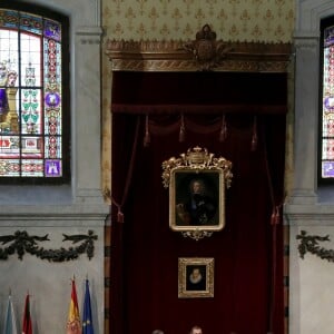 Le roi Felipe VI d'Espagne lors de la cérémonie de la 68ème graduation de carrière judiciaire à Madrid le 8 janvier 2019