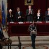 Le roi Felipe VI d'Espagne lors de la cérémonie de la 68ème graduation de carrière judiciaire à Madrid le 8 janvier 2019