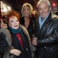 Exclusif - Régine, Caroline Margeridon et Alain Delon - Régine, de son vrai nom Régina Zylberberg fête son 89ème anniversaire au restaurant "La chope des Tuileries" à Paris le 26 décembre 2018. © Pierre Perusseau/Bestimage