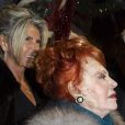 Exclusif - Régine et Alain Delon - Régine, de son vrai nom Régina Zylberberg fête son 89ème anniversaire au restaurant "La chope des Tuileries" à Paris le 26 décembre 2018. © Pierre Perusseau/Bestimage