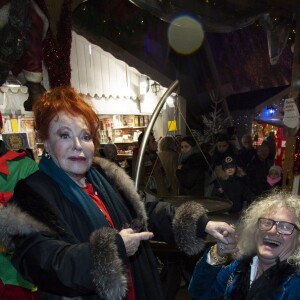 Exclusif - Régine et Pierre-Jean Chalençon - Régine, de son vrai nom Régina Zylberberg fête son 89ème anniversaire au restaurant "La chope des Tuileries" à Paris le 26 décembre 2018. © Pierre Perusseau/Bestimage