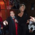 Exclusif - Régine et Caroline Margeridon - Régine, de son vrai nom Régina Zylberberg fête son 89ème anniversaire au restaurant "La chope des Tuileries" à Paris le 26 décembre 2018. © Pierre Perusseau/Bestimage