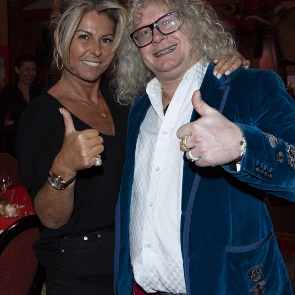 Exclusif - Caroline Margeridon et Pierre-Jean Chalençon - Régine, de son vrai nom Régina Zylberberg fête son 89ème anniversaire au restaurant "La chope des Tuileries" à Paris le 26 décembre 2018. © Pierre Perusseau/Bestimage