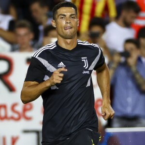 Cristiano Ronaldo lors du match de Champion's League "Valence - Juventus (0-2)" au stade Mestalla à Valence, le 19 septembre 2018.