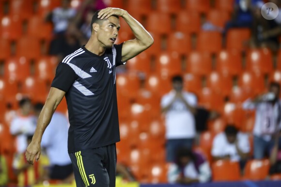 Cristiano Ronaldo lors du match de Champion's League "Valence - Juventus (0-2)" au stade Mestalla à Valence, le 19 septembre 2018.