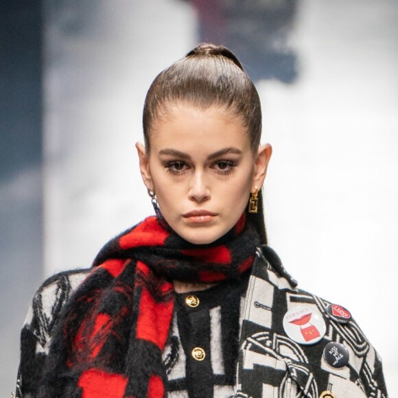 Kaia Gerber - Défilé Versace (collection homme automne-hiver 2019-20) lors de la Fashion Week de Milan. Le 12 janvier 2019.