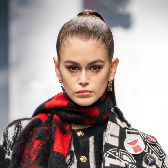 Kaia Gerber - Défilé Versace (collection homme automne-hiver 2019-20) lors de la Fashion Week de Milan. Le 12 janvier 2019.