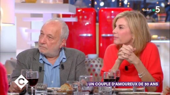 Michèle Laroque et François Berléand dans "C à vous" sur France 5, le 16 janvier 2019.