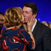 Christian Estrosi, le maire de Nice, et sa femme Laura Tenoudji Estrosi durant la cérémonie des Voeux 2019 de la Ville de Nice, de la Métropole Nice Côte d'Azur et de la Région Provence Alpes Côte d'Azur au Palais Acropolis à Nice le 18 janvier 2019. © Bruno Bebert / Bestimage