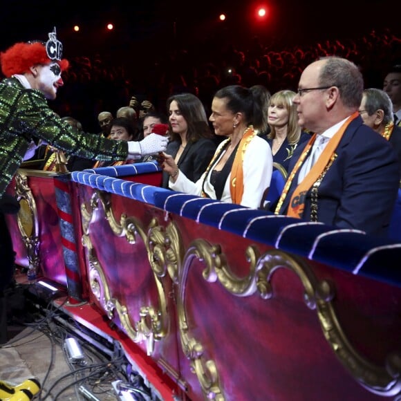 Pauline Ducruet, la princesse Stéphanie et le prince Albert II de Monaco lors du 43ème festival international du cirque de Monte-Carlo sous le chapiteau de Fontvieille à Monaco le 22 janvier 2019. © Jean-François Ottonello/Nice-Matin/Bestimage