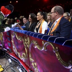 Pauline Ducruet, la princesse Stéphanie et le prince Albert II de Monaco lors du 43ème festival international du cirque de Monte-Carlo sous le chapiteau de Fontvieille à Monaco le 22 janvier 2019. © Jean-François Ottonello/Nice-Matin/Bestimage