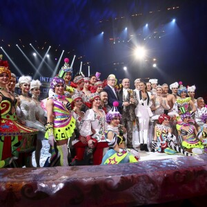 Le prince Albert II de Monaco et la princesse Stéphanie de Monaco remettent le clown d'or pour l'ensemble des présentations du Royal Circus à Gia Eradze lors du 43ème festival international du cirque de Monte-Carlo sous le chapiteau de Fontvieille à Monaco le 22 janvier 2019. © Jean-François Ottonello/Nice-Matin/Bestimage