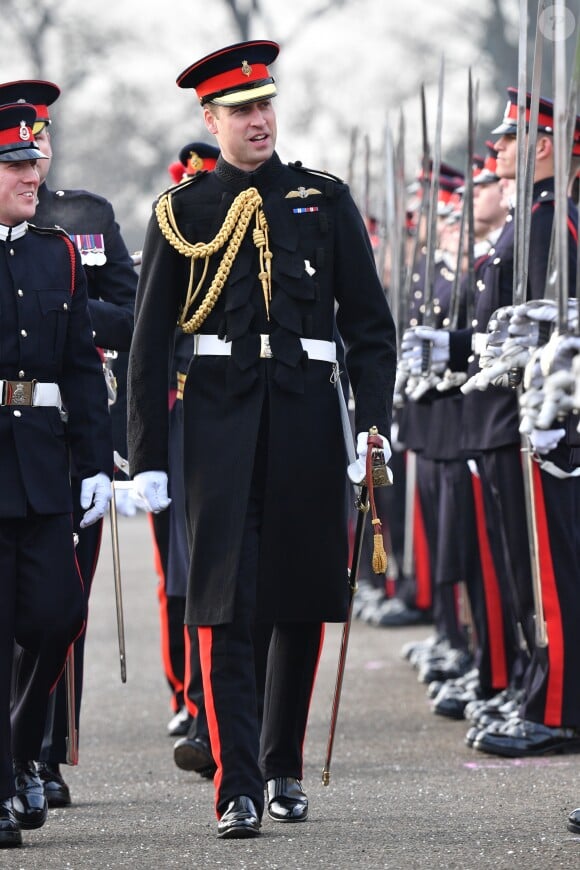 Le prince William participe à la Sovereign's Parade à l'académie militaire royale de Sandhurst le 14 décembre 2018.
