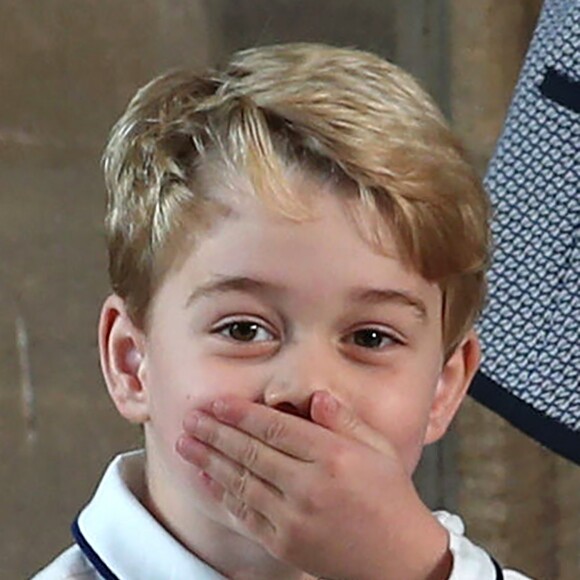 Le prince George de Cambridge - Cérémonie de mariage de la princesse Eugenie d'York et Jack Brooksbank en la chapelle Saint-George au château de Windsor le 12 octobre 2018.