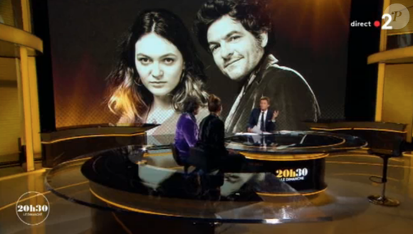 Matthieu Chedid (M) et sa fille Billie sont invités de Laurent Delahousse dans "20h30 le dimanche", le 27 janvier 2019.