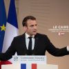 Emmanuel Macron lors de son discours à la communauté française au Caire. Le 28 janvier 2019 © Romuald Meigneux / Pool / Bestimage
