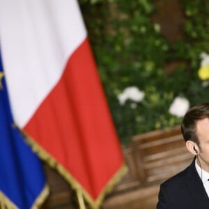 Emmanuel Macron - Conférence de presse du président de la République française et du président de la République égyptienne au palais présidentiel au Caire. Le 28 janvier 2019 © Eliot Blondet / Pool / Bestimage