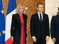 Brigitte Macron au Caire : Petite robe rouge pour une visite au palais