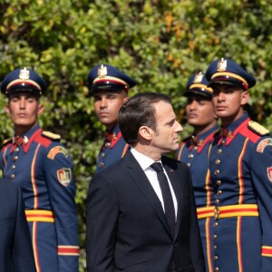 Emmanuel Macron est accueilli par le président de la République d'Egypte Abdel Fattah al-Sissi au palais présidentiel au Caire. Le 28 janvier 2019 © Romuald Meigneux / Pool / Bestimage