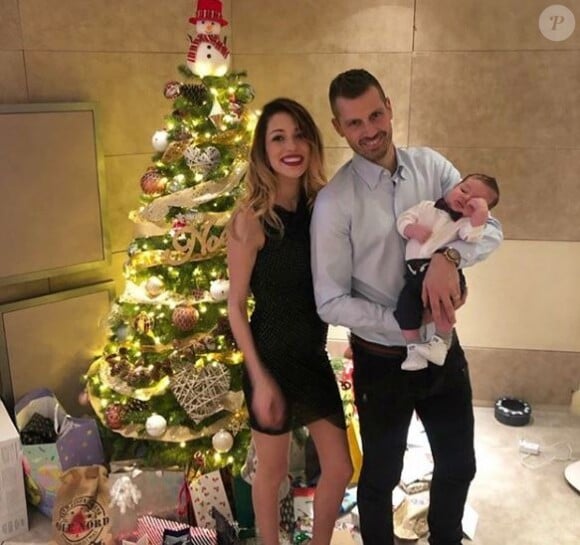Camille Schneiderlin, son mari Morgan et leur fils Maé, Instgram, 25 décembre 2018