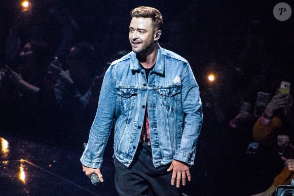 Justin Timberlake en concert au Smoothie King Center de la Nouvelle-Orléans dans le cadre de sa tournée "Man of the Woods Tour", le 15 janvier 2019.