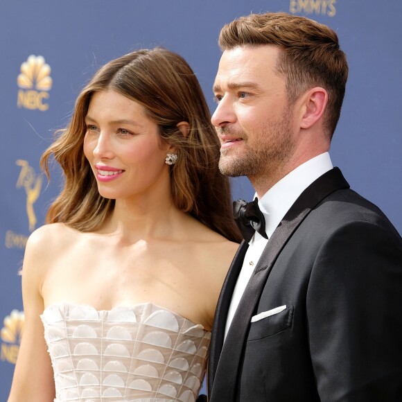 Jessica Biel, Justin Timberlake People au 70ème Primetime Emmy Awards au théâtre Microsoft à Los Angeles le 17 septembre 2018.