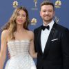 Jessica Biel et son mari Justin Timberlake au 70ème Primetime Emmy Awards au théâtre Microsoft à Los Angeles, le 17 septembre 2018.