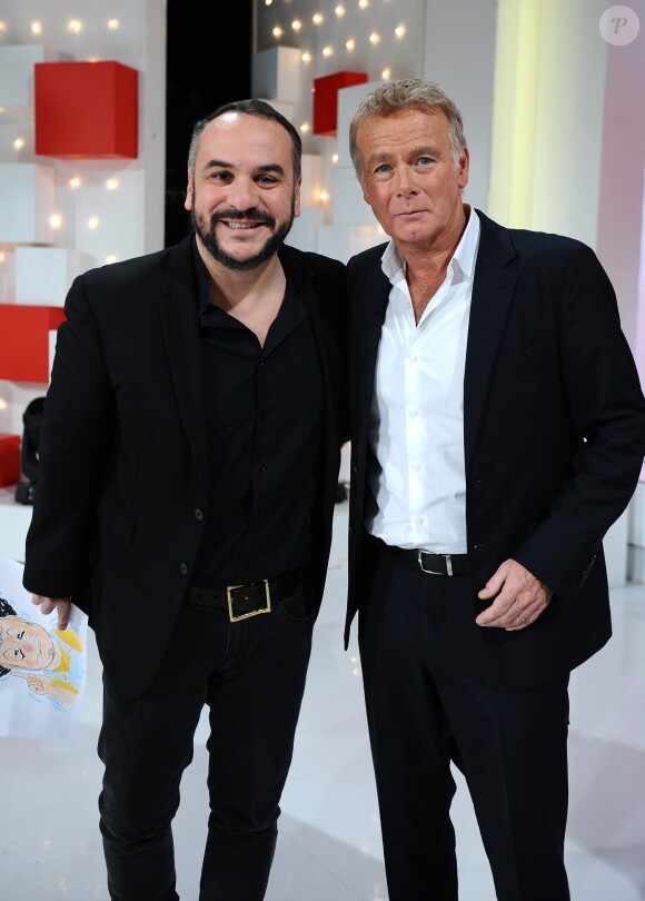 François-Xavier Demaison et Franck Dubosc - Enregistrement de l'émission "Vivement Dimanche" présentée par M.Drucker et diffusée le 3 février 2019 sur France 2. Le 21 janvier 2019 © Guillaume Gaffiot / Bestimage