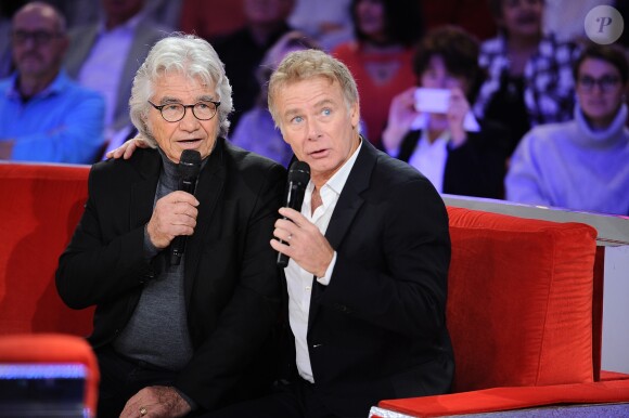 Daniel Guichard et Franck Dubosc - Enregistrement de l'émission "Vivement Dimanche" présentée par M.Drucker et diffusée le 3 février 2019 sur France 2. Le 21 janvier 2019 © Guillaume Gaffiot / Bestimage