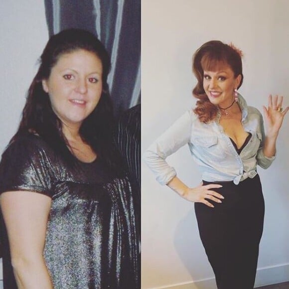 Cindy Sander reléve le défi du Ten Year Challenge sur Instagram le 15 janvier 2019 et rappelle qu'elle a perdu 45 kilos en 10 ans.