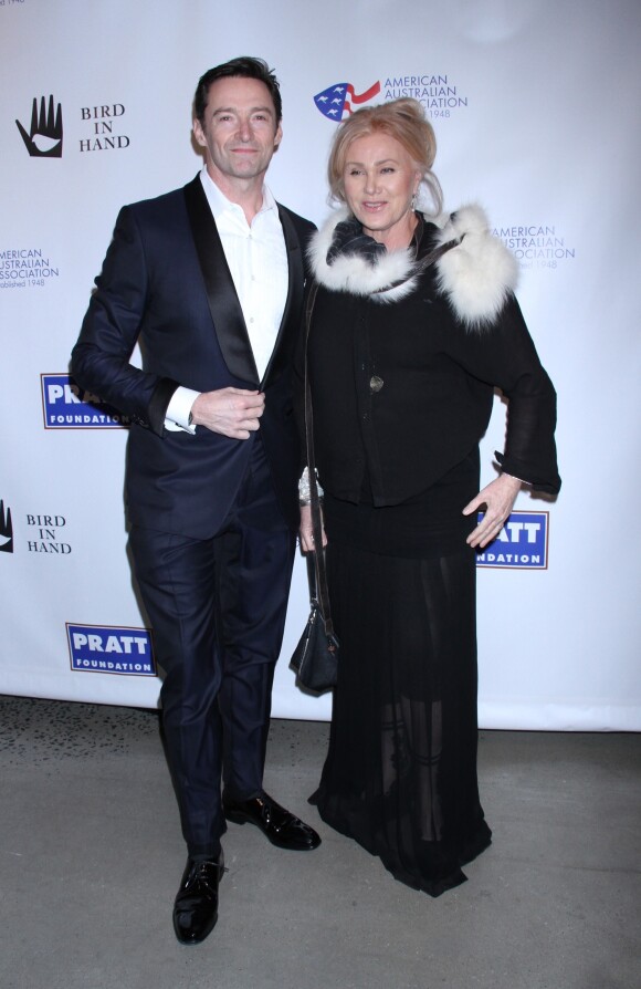 Hugh Jackman et sa femme Deborra-Lee Furness à la soirée American Australian Arts Awards au Skylight Modern à New York, le 31 janvier 2019.