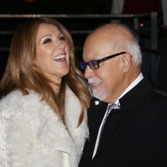 Celine Dion et son mari René Angélil arrivent à l'enregistrement de l'emission "Vivement dimanche" au studio Gabriel à Paris le 13 novembre 2013.
