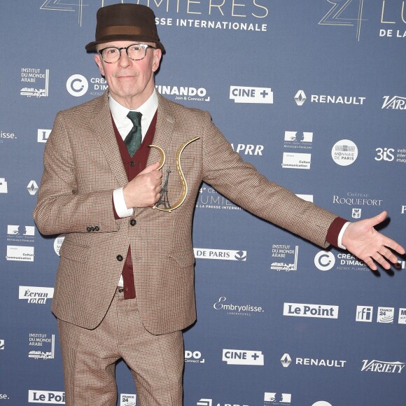 Jacques Audiard (Meilleur film, Image et Meilleur Réalisateur pour "Les Frères Sisters") - 24ème cérémonie des Prix des Lumières de la presse internationale à l'Institut du Monde Arabe à Paris, le 4 février 2019. © Coadic Guirec/Bestimage