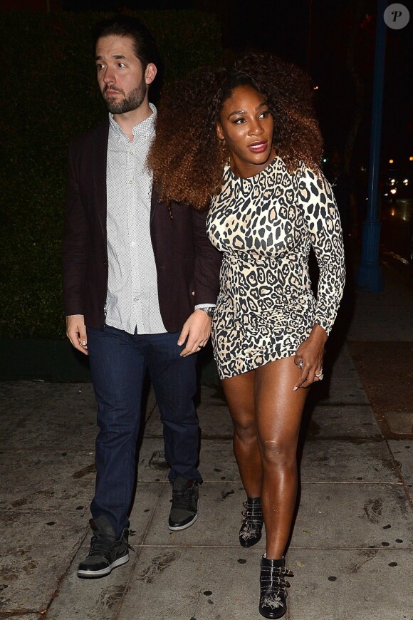 Serena Williams et son mari Alexis Ohanian, N. Scherzinger arrivent au Peppermint Nightclub pour la 5ème soirée annuelle "Imagine Ball 2018" By John Terzian & Val Vogt" en hommage à S.Williams à Los Angeles, le 23 septembre 2018.