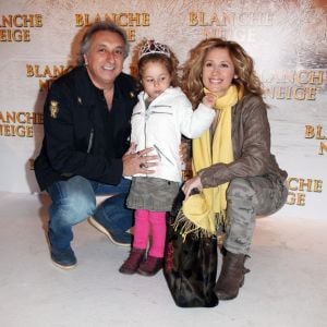 Lara Fabian, Gérard Pullicino et Lou - Première de Blanche Neige, à Paris, le 1er avril 2012