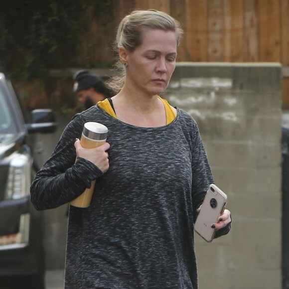 Exclusif - Jennie Garth à la sortie de son cours de gym à Los Angeles, le 18 janvier 2019