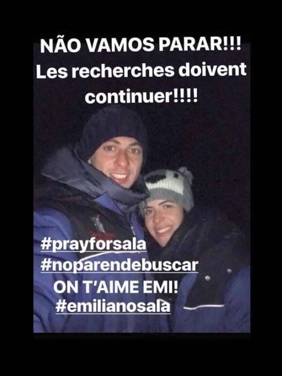 L'appel de Luiza Ungerer pour retrouver le corps d'Emiliano Sala. Facebook, le 25 janvier 2019.