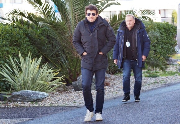 Patrick Bruel - Les people quittent leur hôtel afin de participer à l'enregistrement du nouveau spectacle des Enfoirés à Bordeaux le 28 janvier 2019.